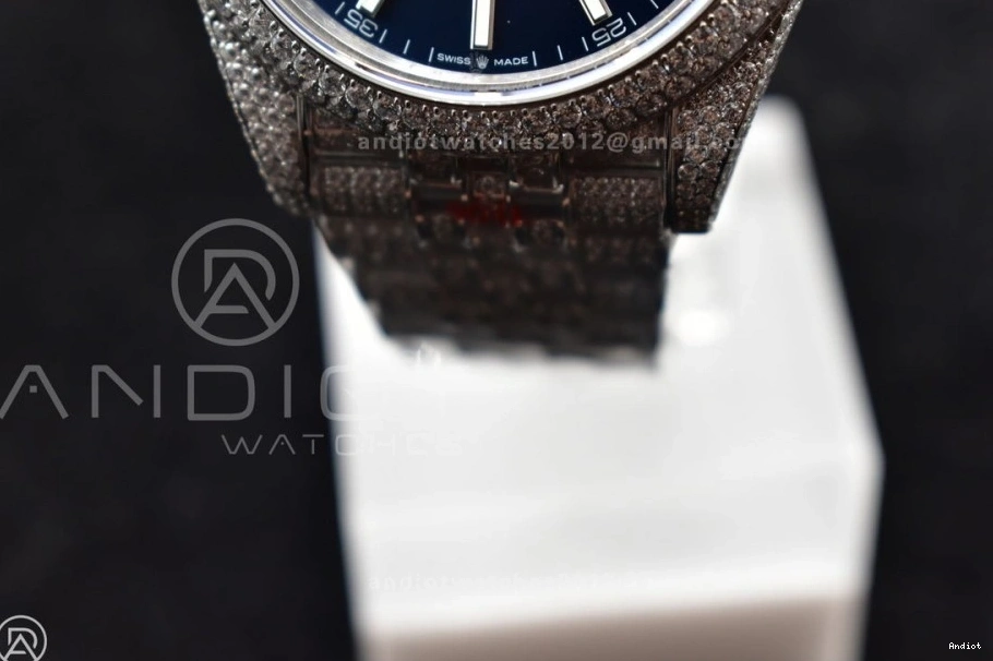 41mm Stick JDF Markers Best Version Blue DateJust Diamond 1124